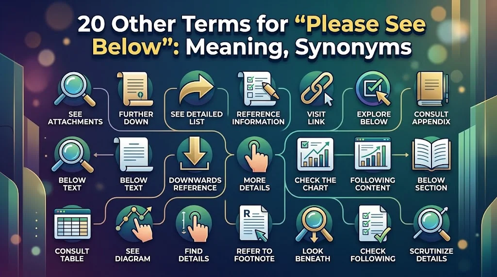 Other Terms for “Please See Below”: Meaning, Synonyms