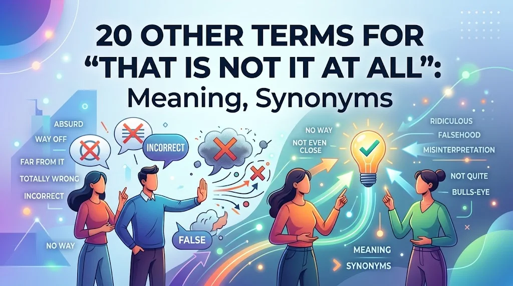 Other Terms For “That Is Not It At All”: Meaning, Synonyms
