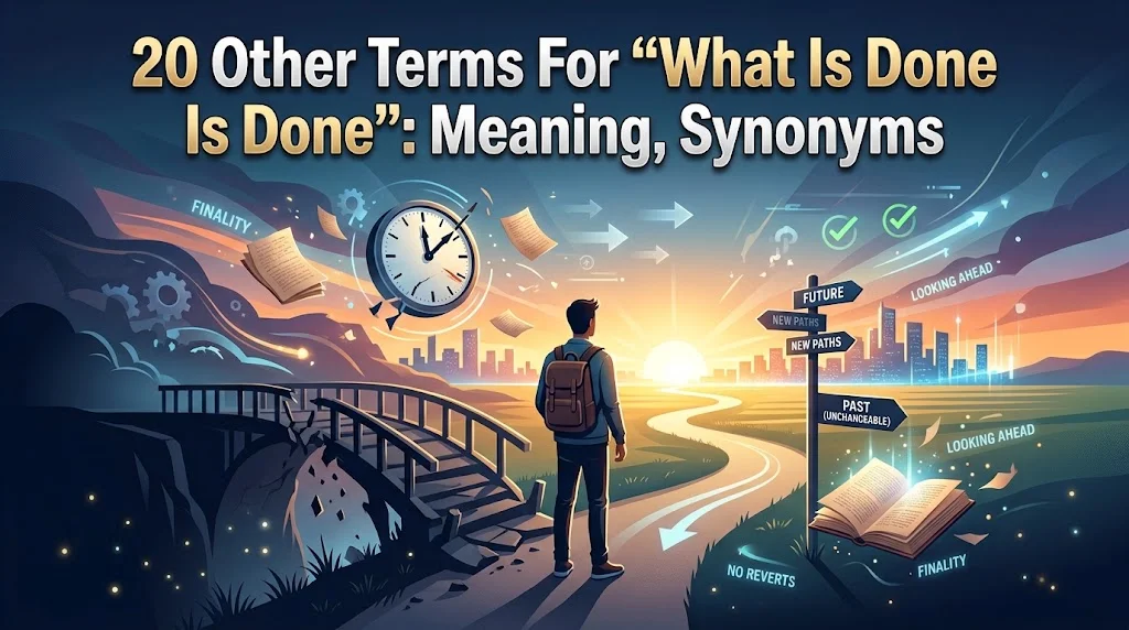 Other Terms For “What Is Done Is Done”: Meaning, Synonyms